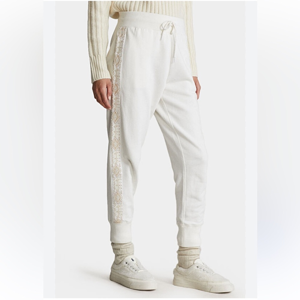 Polo Ralph Lauren beaded side stripe jogger sweatpants size xs